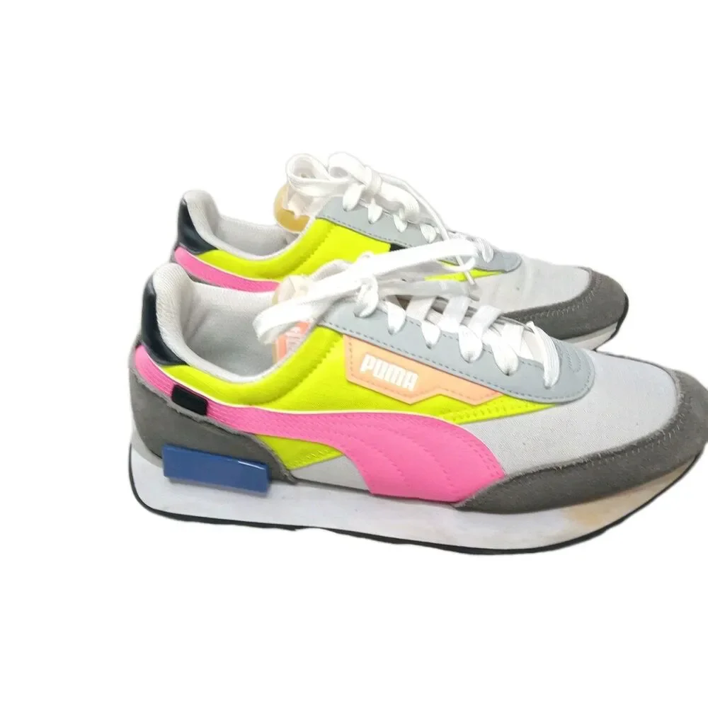PUMA Future Rider Play On Shoes Women’s 7.5  Yellow Multicolor 373792-02 - Picture 3 of 8